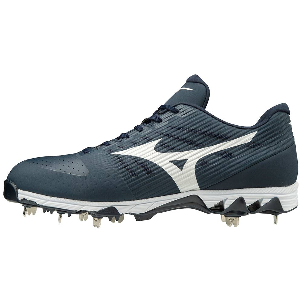 Mizuno 9-Spike Ambition Rövidszárú Metal Férfi Stoplis Cipő Sötétkék/Fehér XRE475612